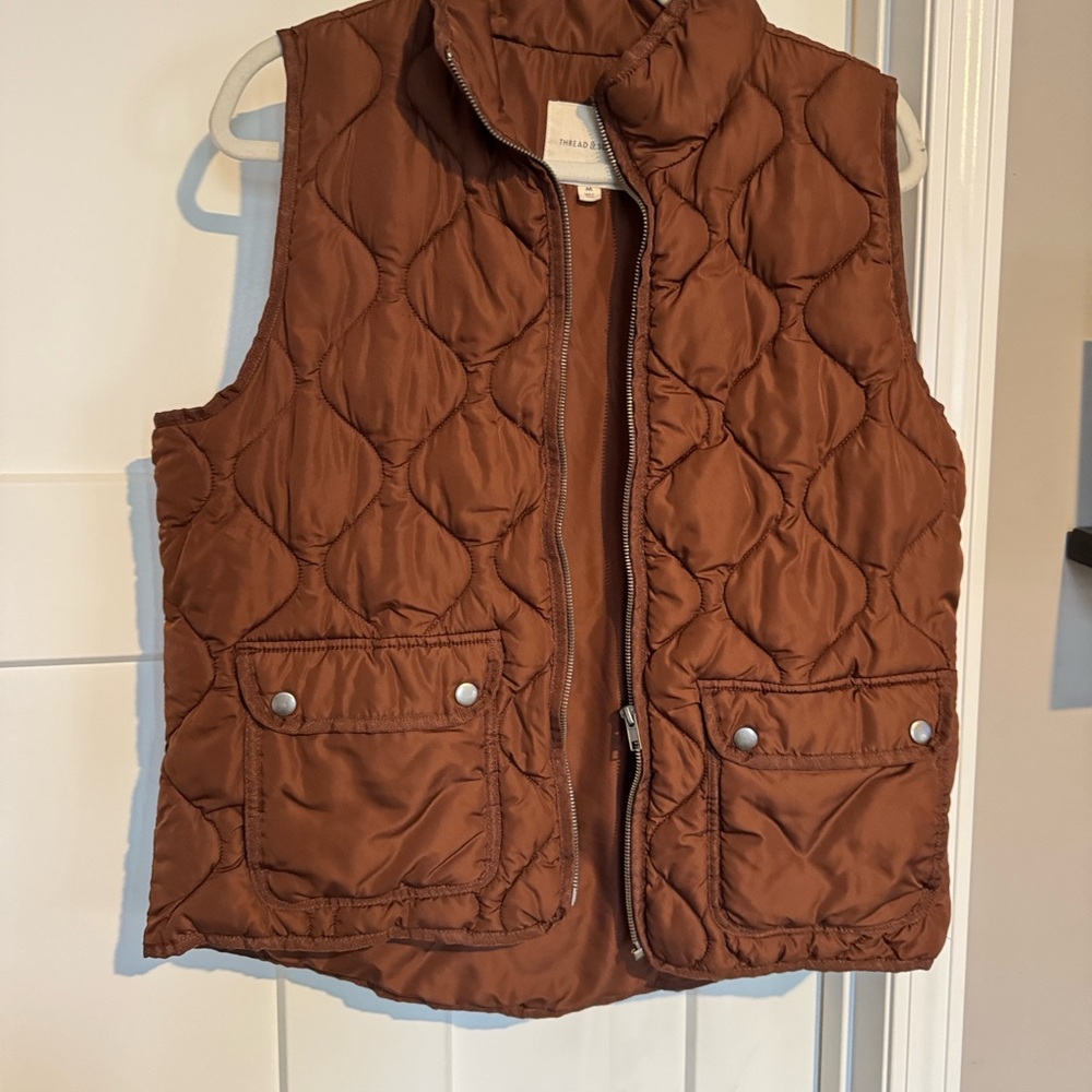 Brown Quilted Vest
